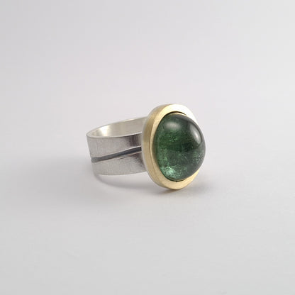 Green tourmaline ring