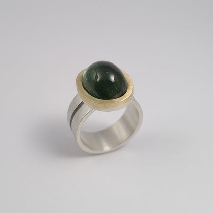 Green tourmaline ring