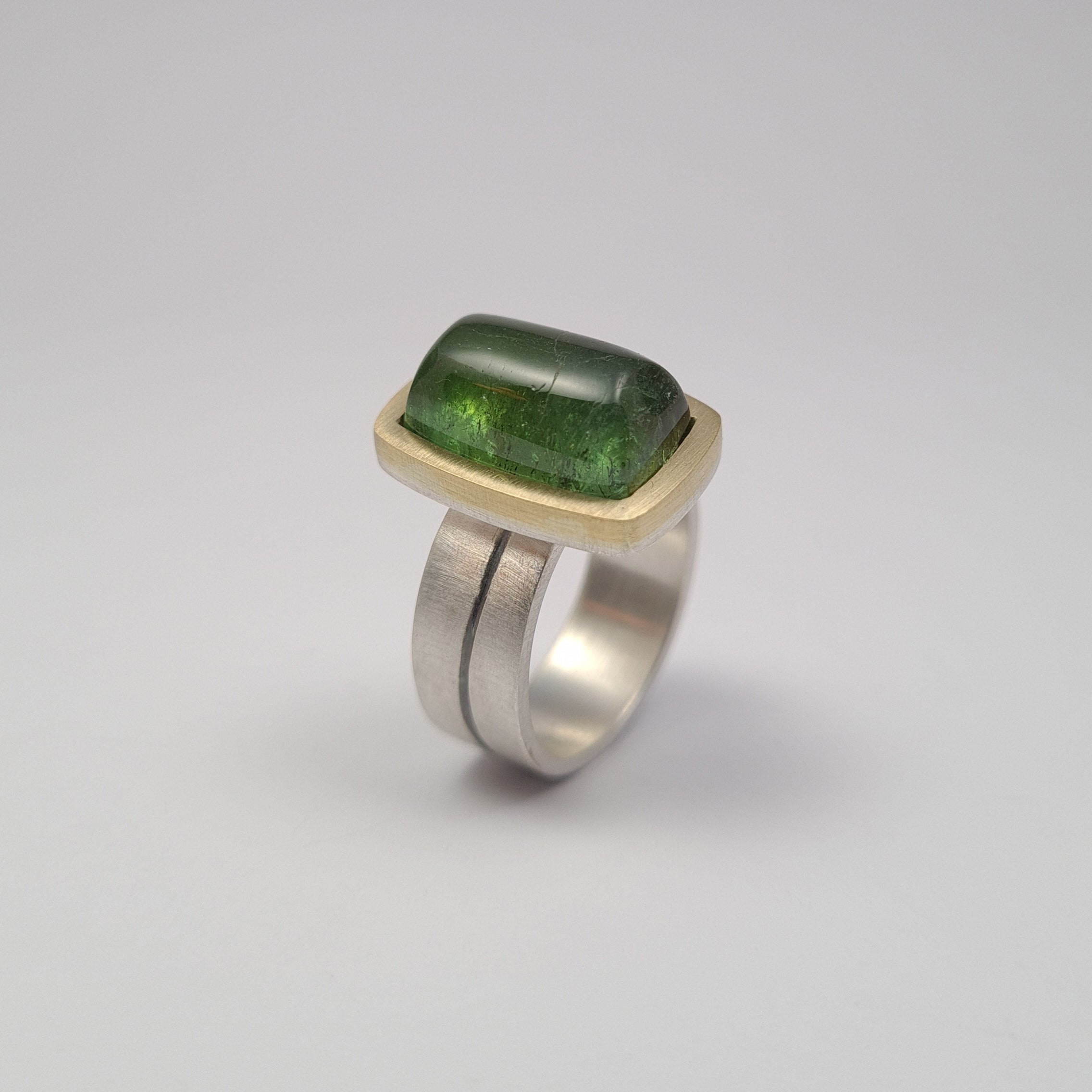 Anillo turmalina verde hot sale