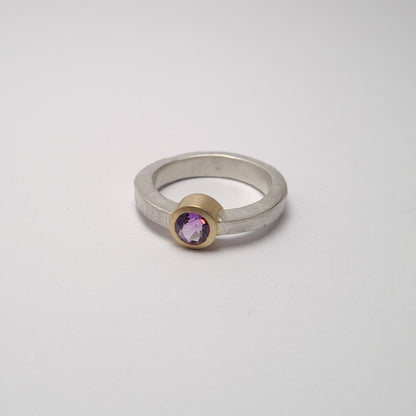 Solitaire from the forge collection. Amethyst