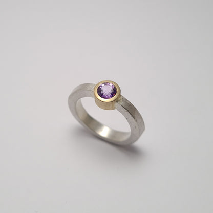 Solitaire from the forge collection. Amethyst