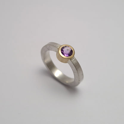 Solitaire from the forge collection. Amethyst