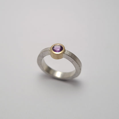 Solitaire from the forge collection. Amethyst